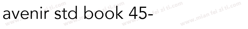 avenir std book 45字体转换